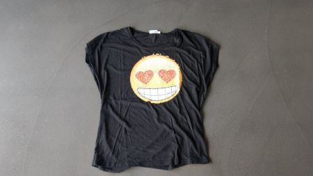 Wende-Pailletten-T-Shirt