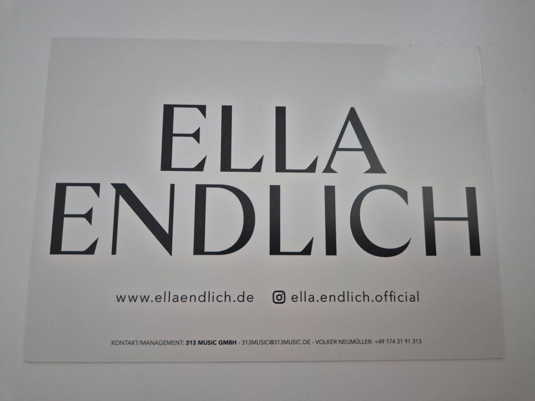 Autographes: Autogrammkarte Ella Endlich Originalunterschrift – Neuf (Voir description) à Eglisau par nicij79 1