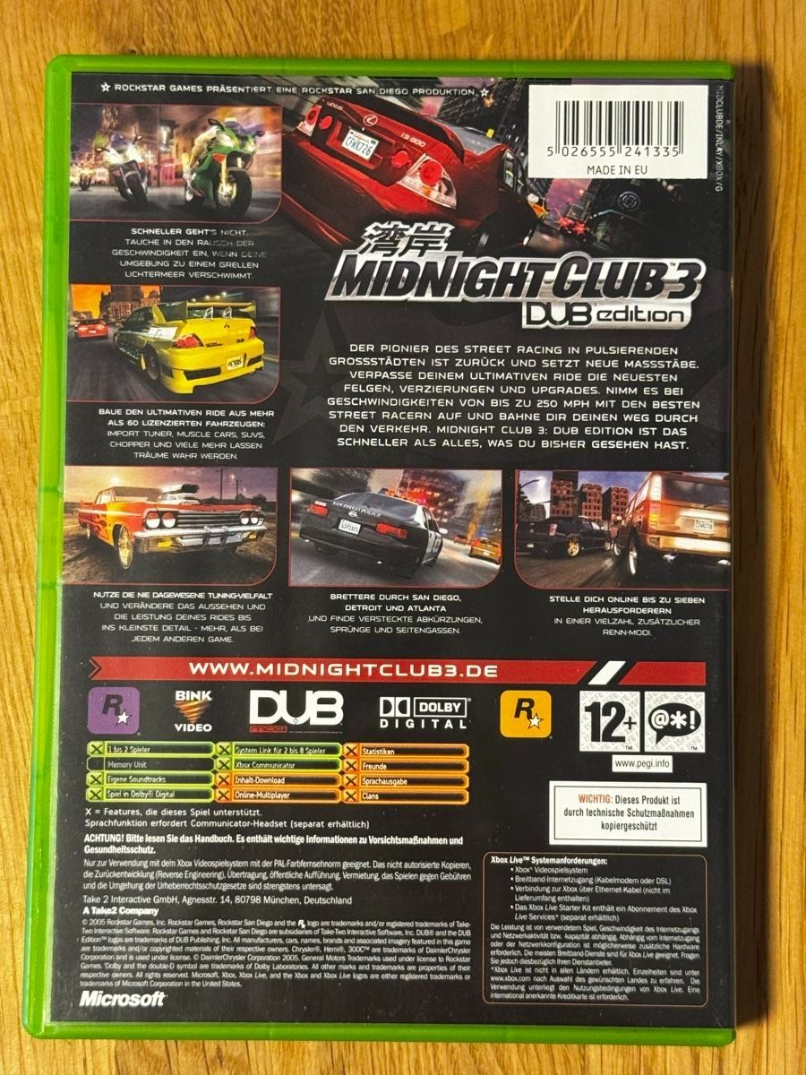 Giochi: Midnight Club 3 - CIB - Xbox – Usato da Uster venduto da GamesAndStuff 1