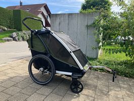 Thule Cab2 Fahrradanhänger für zwei Kinder, guter Zustand