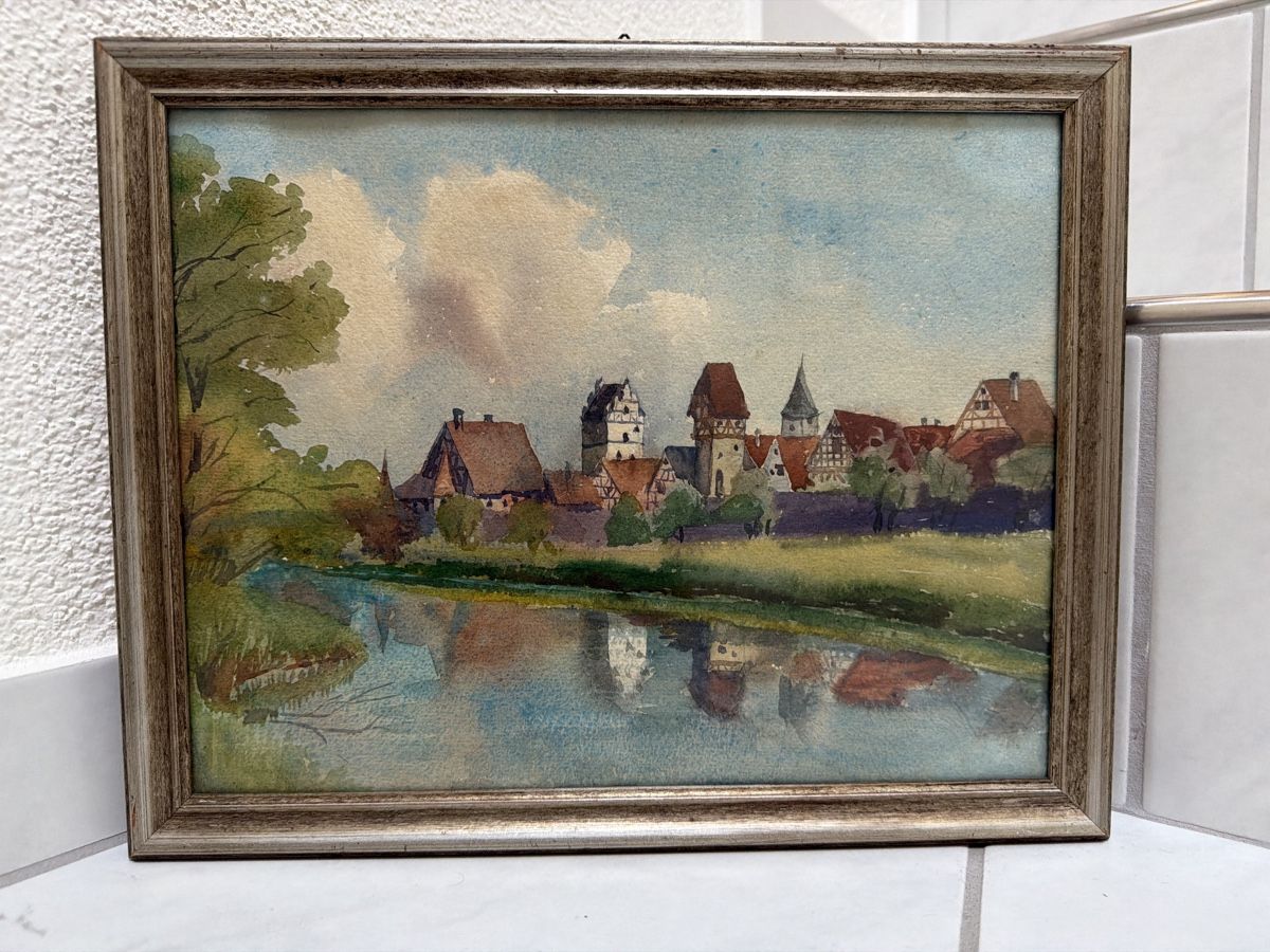 Tableaux: Altes Aquarell, Hedwig Hunkler , 1935. – D'occasion à Biberist par Momo33 1