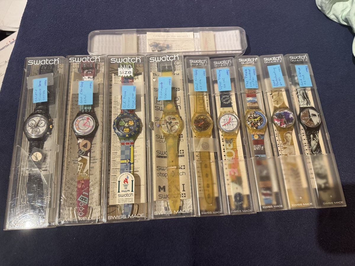 Swatch Uhren: 9 seltene Swatch Uhren 1992-1994 – Gebraucht aus Fräschels von arn_9gjp