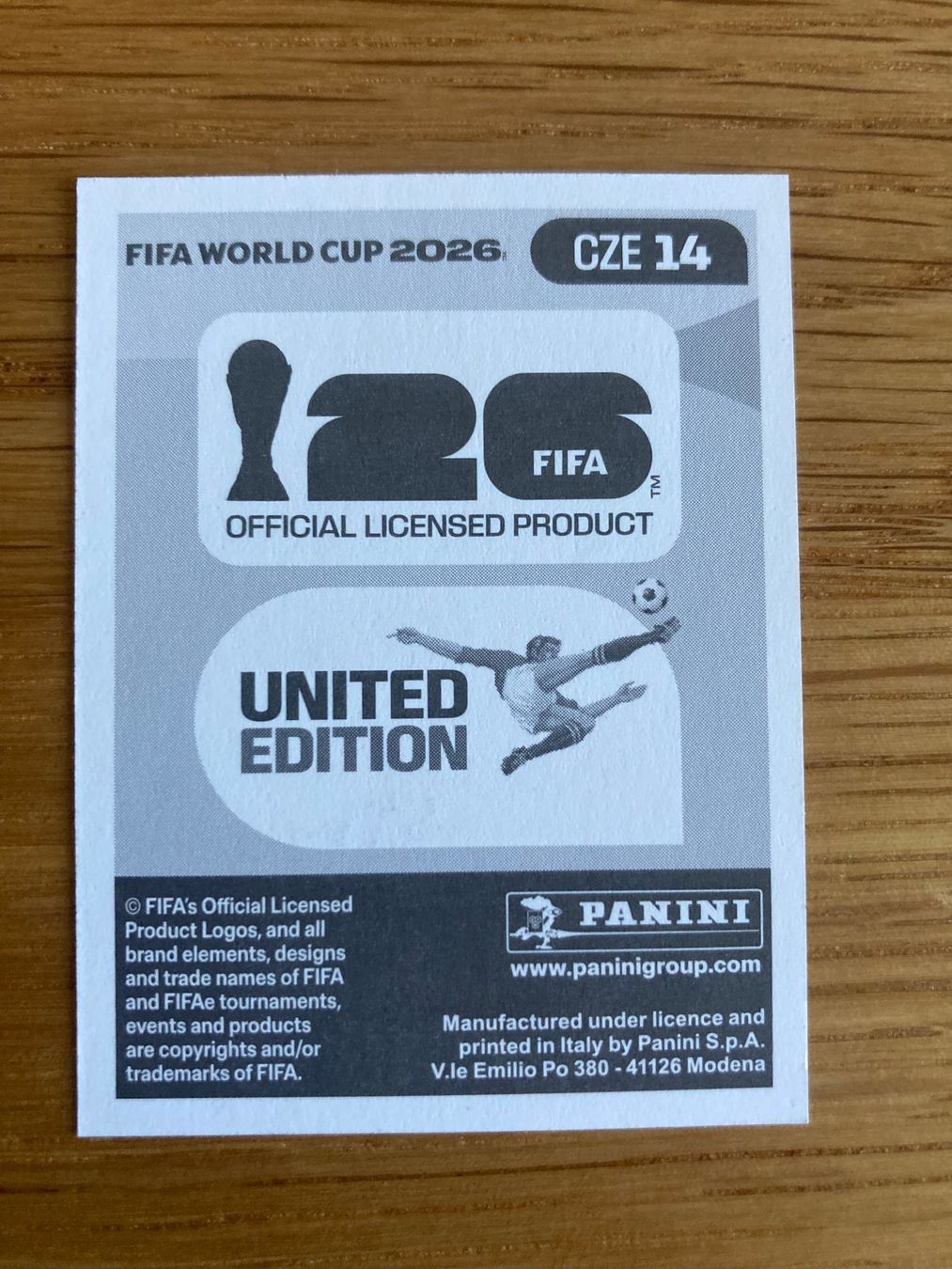 Panini Carte collezionabili: WM Sticker CZE 14 – Nuovo (secondo la descrizione) da Winterthur venduto da Whitefish 1