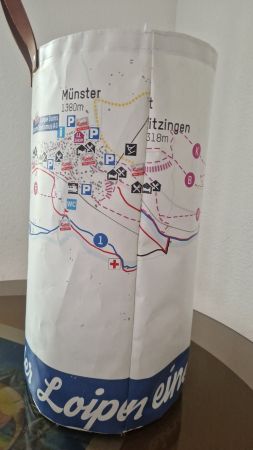 Planentasche mit Ledergriff