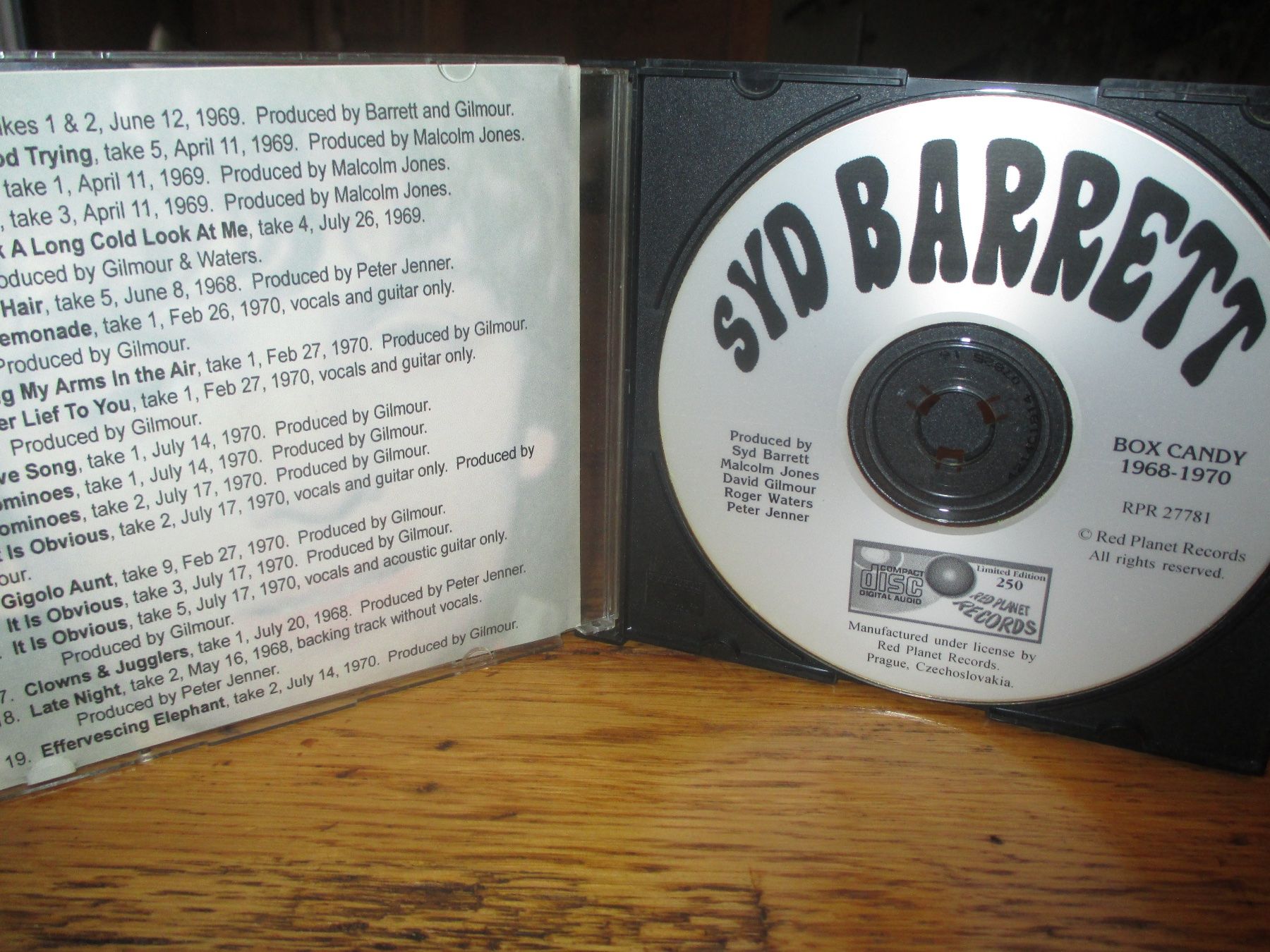 CD: SYD BARRETT (PINKF FLOYD) Box Candy CD – Usato da Monthey venduto da blackcat45 1