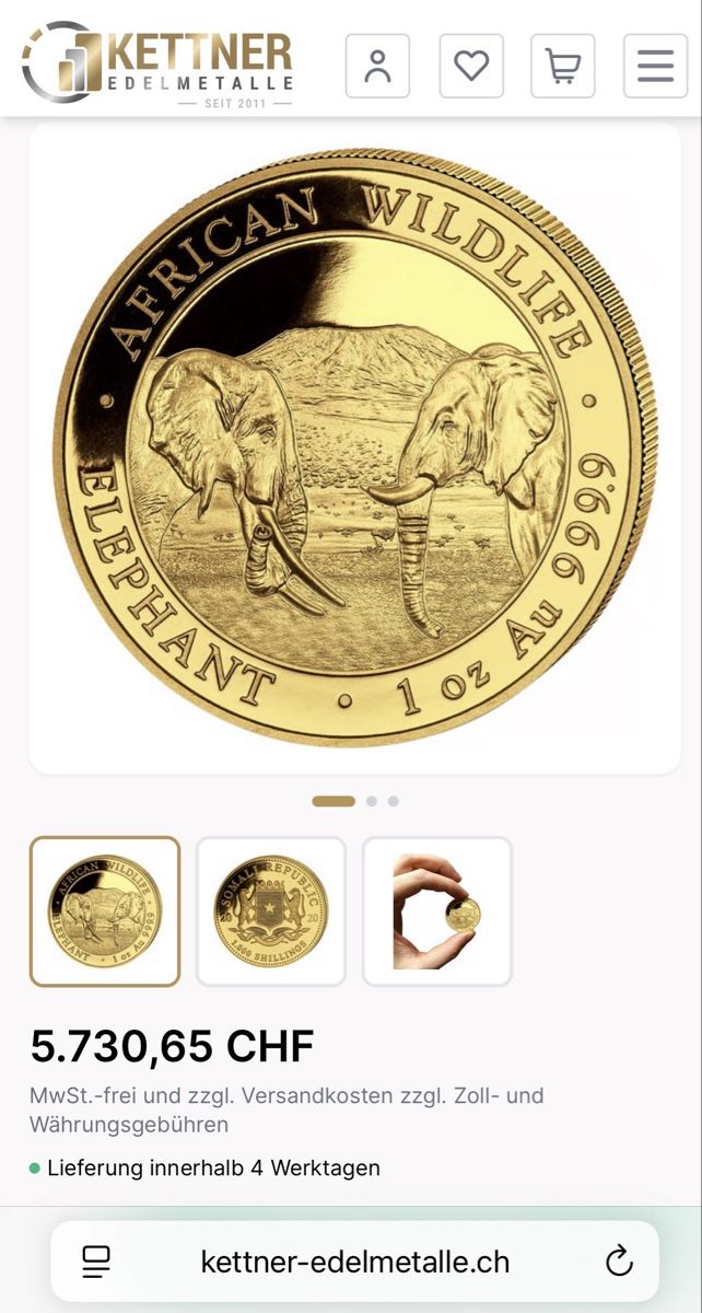 Tutti le monete: Goldmünze – Nuovo (secondo la descrizione) da Neuendorf venduto da connoisseur