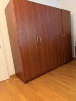 Large Wooden Wardrobe with Silver Handles - Excellent!