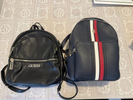 2 originale Marken-Rucksäcke GUESS & Tommy Hilfiger gebrauch