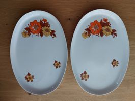 2er Set Kahla Servierteller, Vintage 70er Jahre, Top Zustand