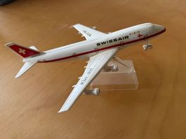 Flugzeugmodell SWISSAIR Boeing 747 HB-IGA Weiss