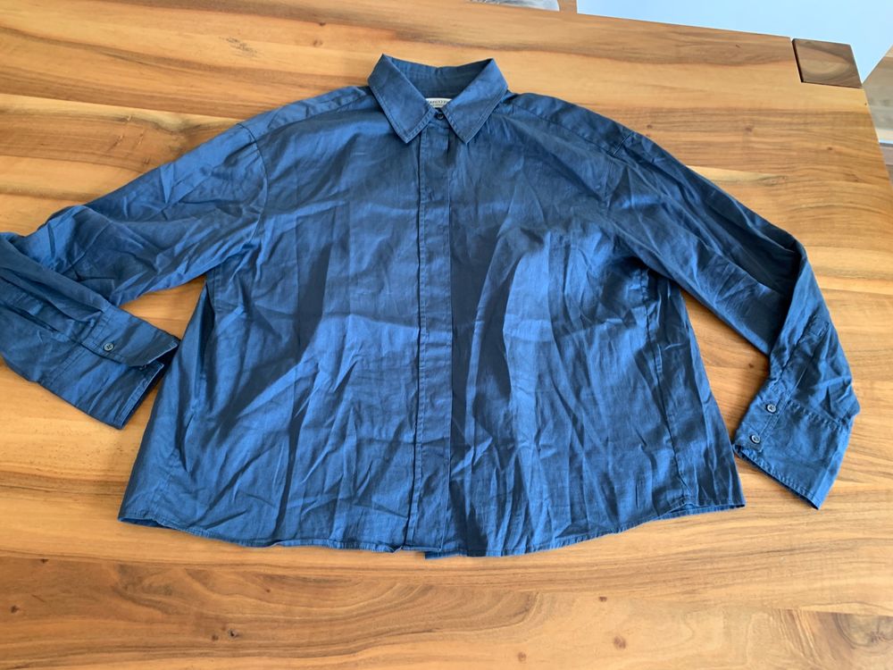 Bluse COS Bleue Avec Petit Col - Taille 36, Manches Longues, Occasion Très Bon état