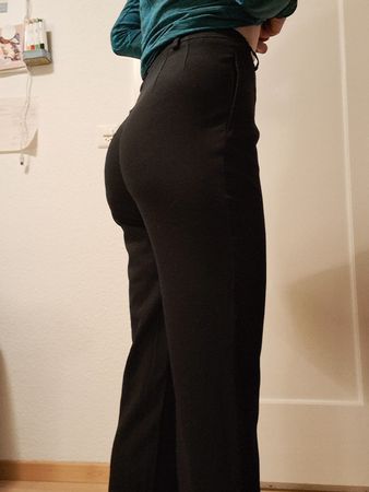 Elegante schwarze high-waisted Anzugshose