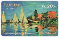 seltene TELELINE Prepaid Telefonkarte - Claude Monet