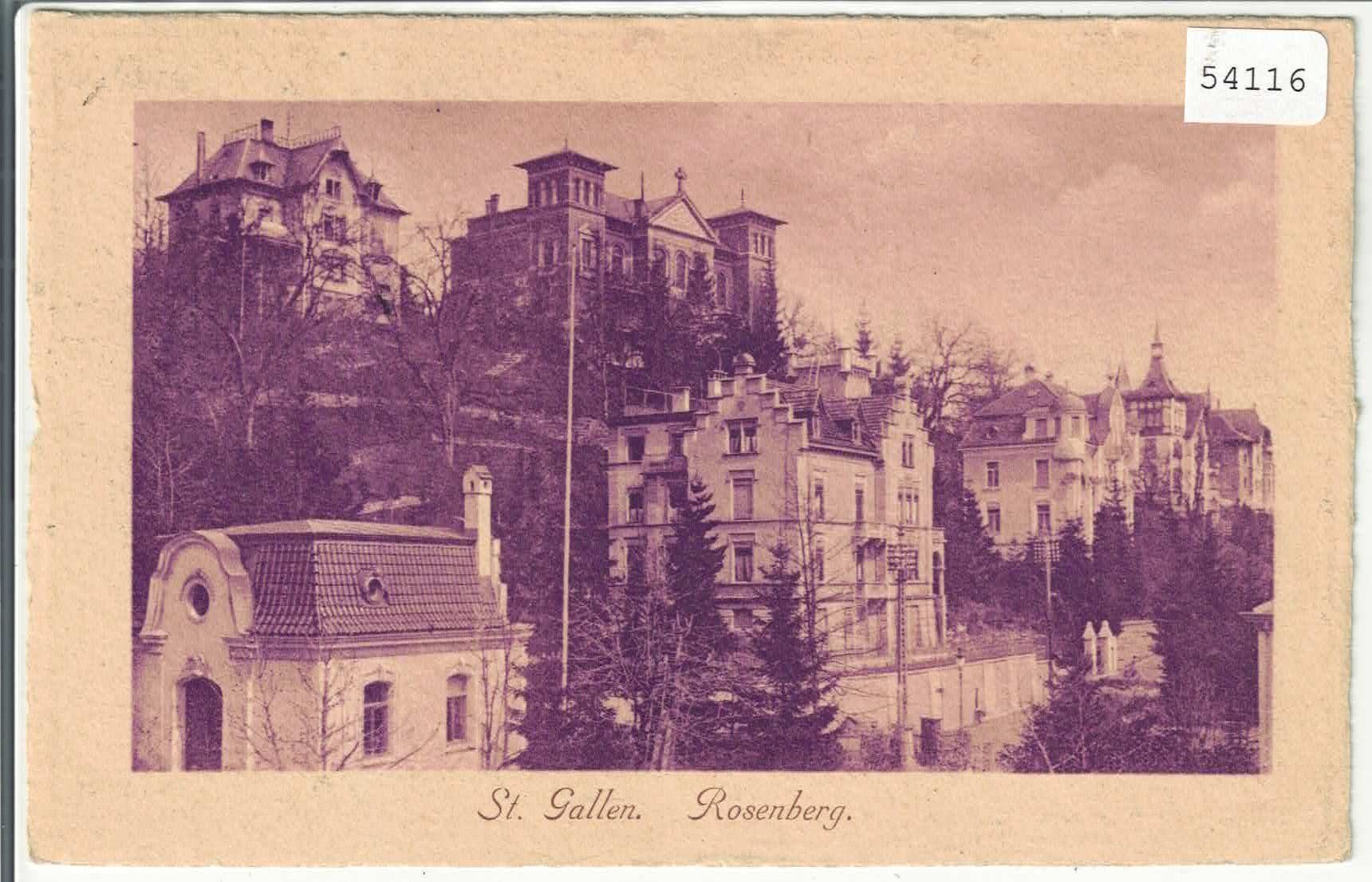 Ansichtskarten: St. Gallen - Rosenberg – Gebraucht aus Ettingen von Kartenplanet