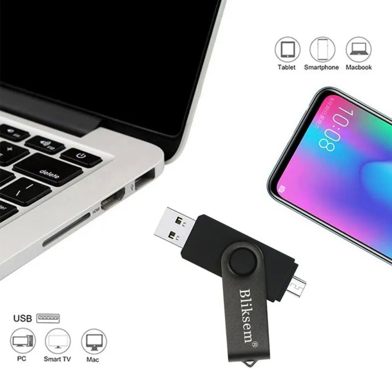 Chiavette USB: Clé USB 2en1 USB - micro USB 64 GB – Nuovo e nell'imballaggio originale da St-Cergue venduto da vpr_7v8g 2