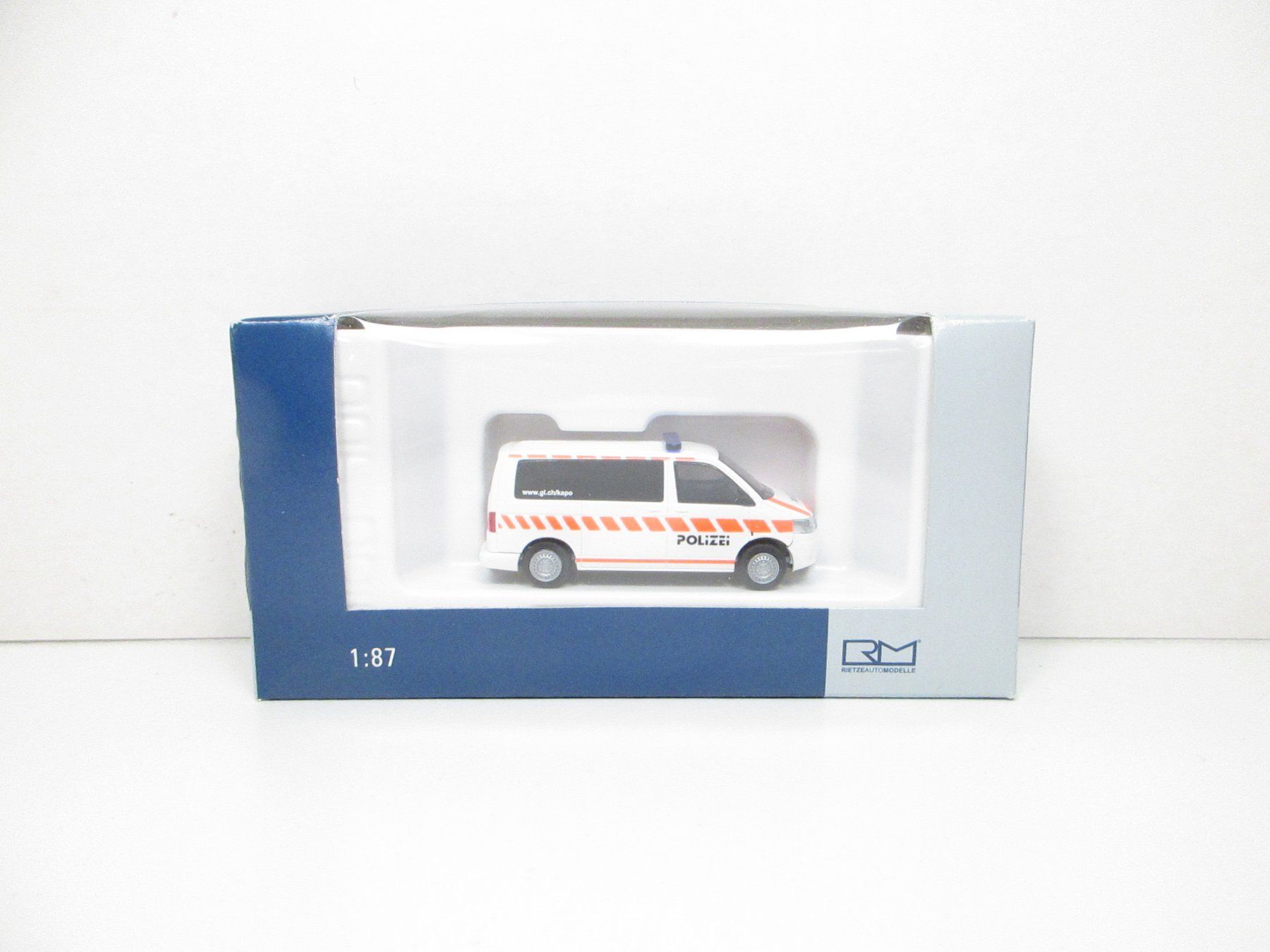 Volkswagen Modellautos: Rietze H0 53461 VW T5 Bus Polizei Glarus – Neu und originalverpackt aus Olten von Heinrich875