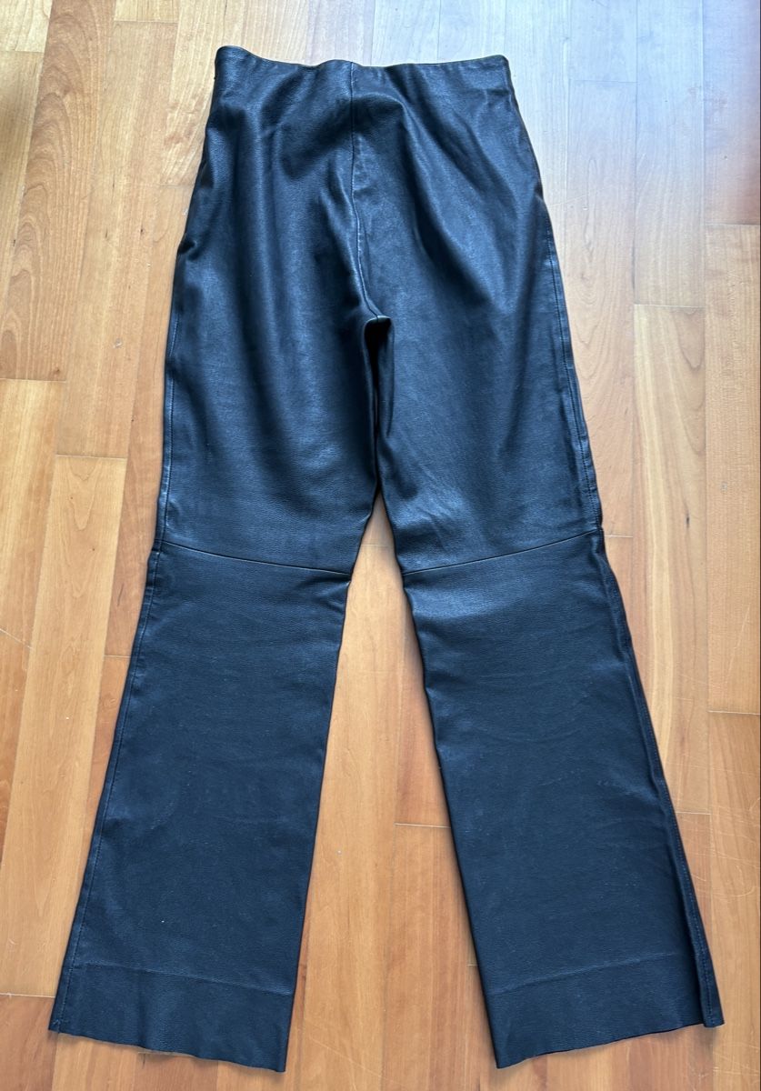 H&M Hosen: Echt Lederhose Stretch dehnbare bootcut schwarz 36 38 S M – Gebraucht aus Rheinfelden von nad_6hrl 1