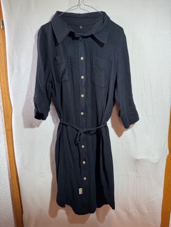 Schwarzes Kleid aus 100% Baumwolle Gr. M