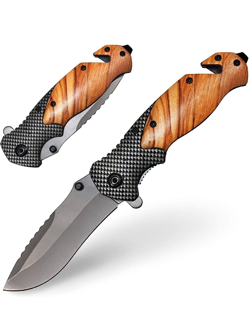Accessori: Klappmesser  mit Holzgriff und Edelstahl Klinge – Nuovo e nell'imballaggio originale da Basel venduto da Seifehuesli