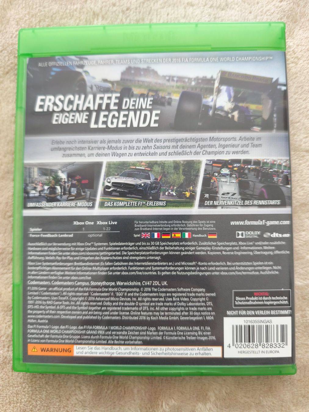 Microsoft Giochi: F1 2016 XBOX ONE – Usato da Winterthur venduto da Dr.Pepper01 1