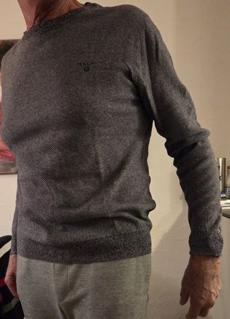 Gant Herren Pullover in Grau, gestrickt und Grösse L