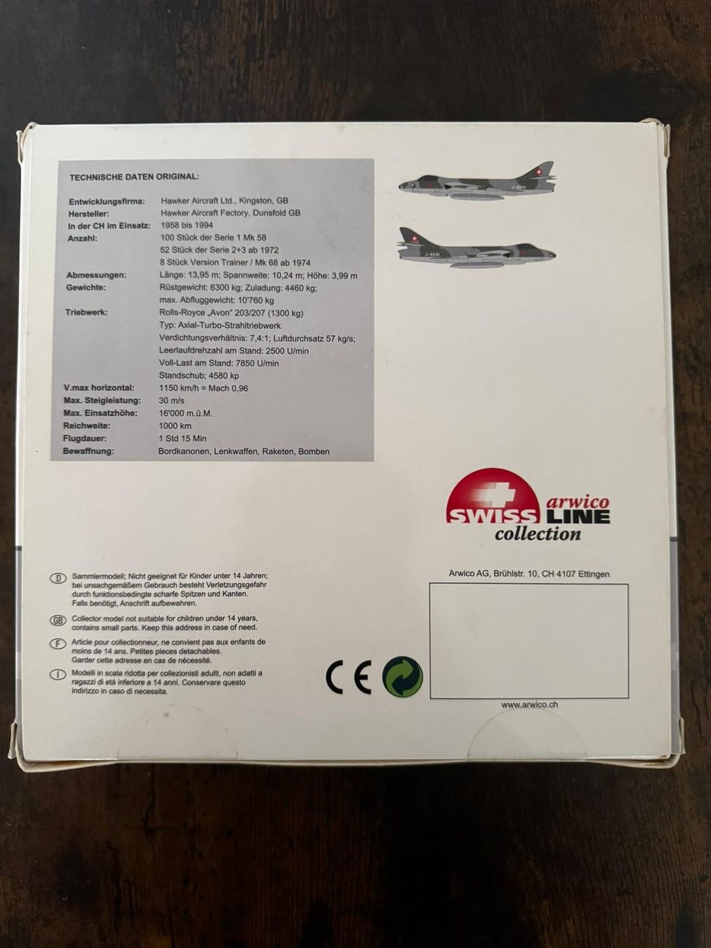 Schweizer Armee Modellbausätze & Standmodelle: Hawker Hunter MK58 Metallmodell 1:72 – Gebraucht aus Effretikon von jazz.pi 2