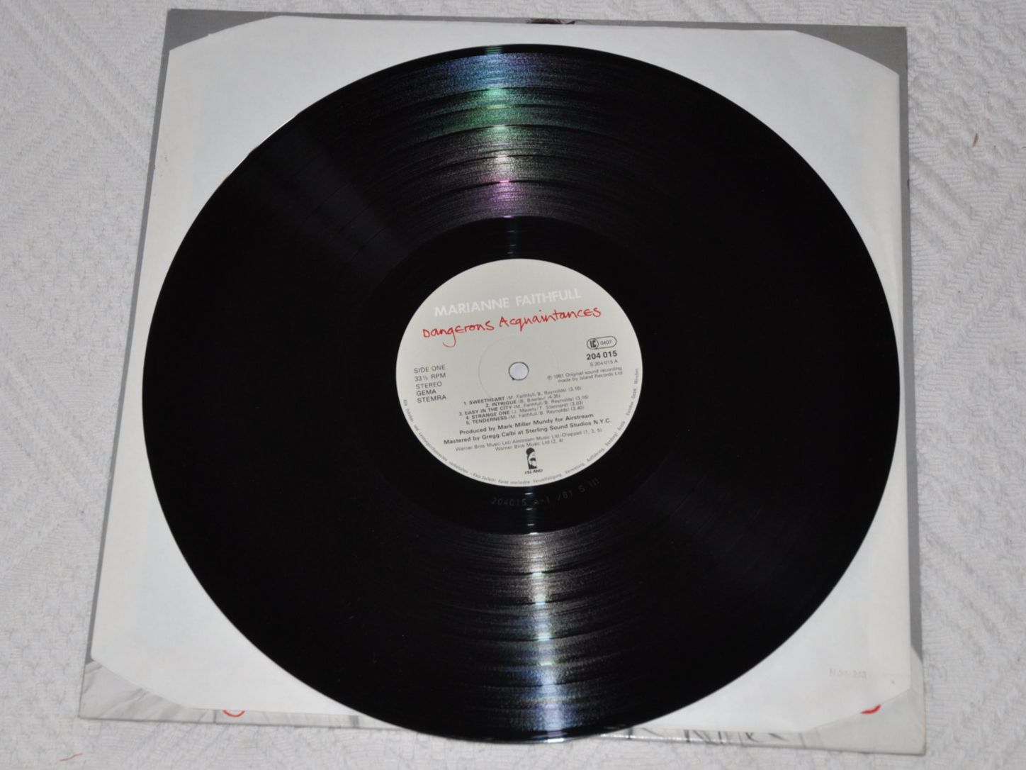 Schallplatten: LP Marianne Faithfull - Dangerous Acquaintances – Gebraucht aus Boll von Theodora15 2