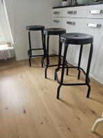 3x Barhocker schwarz, Metall, sehr guter Zustand, 65x29