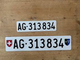 Aargau Kennzeichnen/Schild inkl. Vignette 