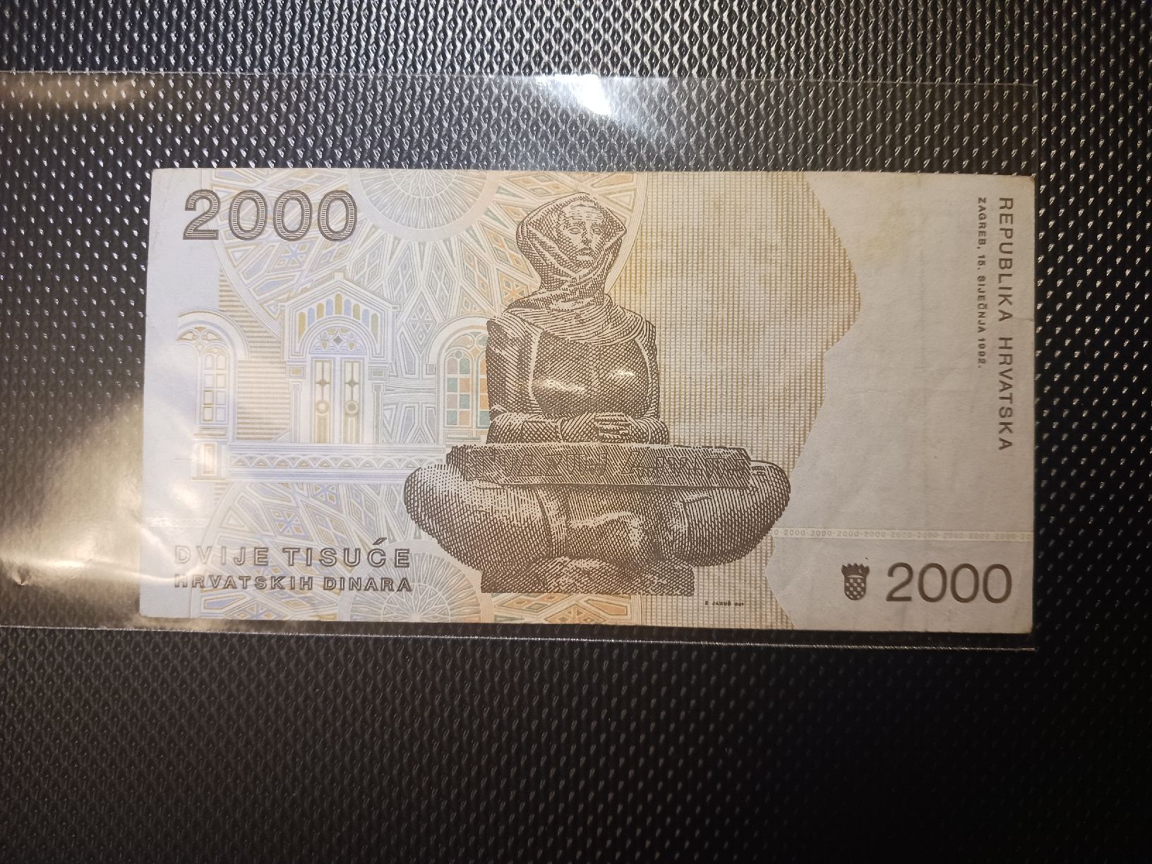 Banconote: Kroatien 2000 Dinar Banknote. – Usato da Geroldswil venduto da Antica01 1