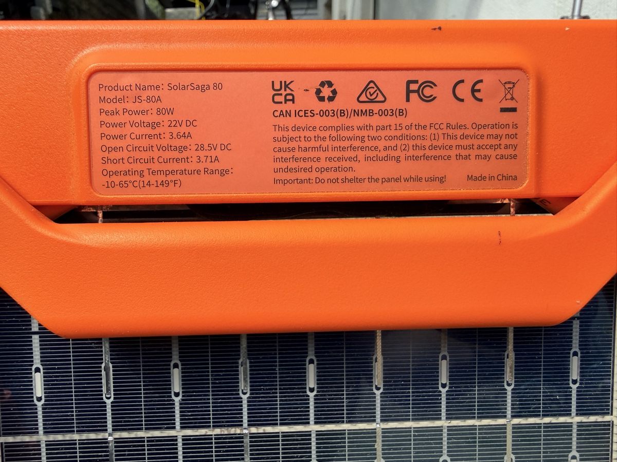 Jackery Solargeräte und Solarprodukte: Solarpanel Jackery SolarSaga 80 – Neu (gemäss Beschreibung) aus Buus von Knorrli85 2