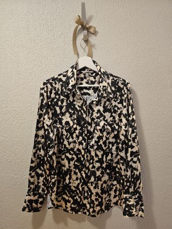 H&M Bluse, Gr. 46, Beige/Blush/Kaki/Dunkelgrün, Top Zustand!