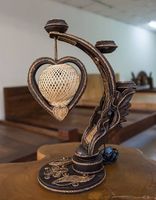 Lampe Coeur en bois