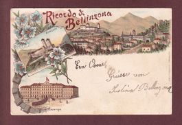 Ricordo di BELLINZONA - Caserma - Arsenale - 1898