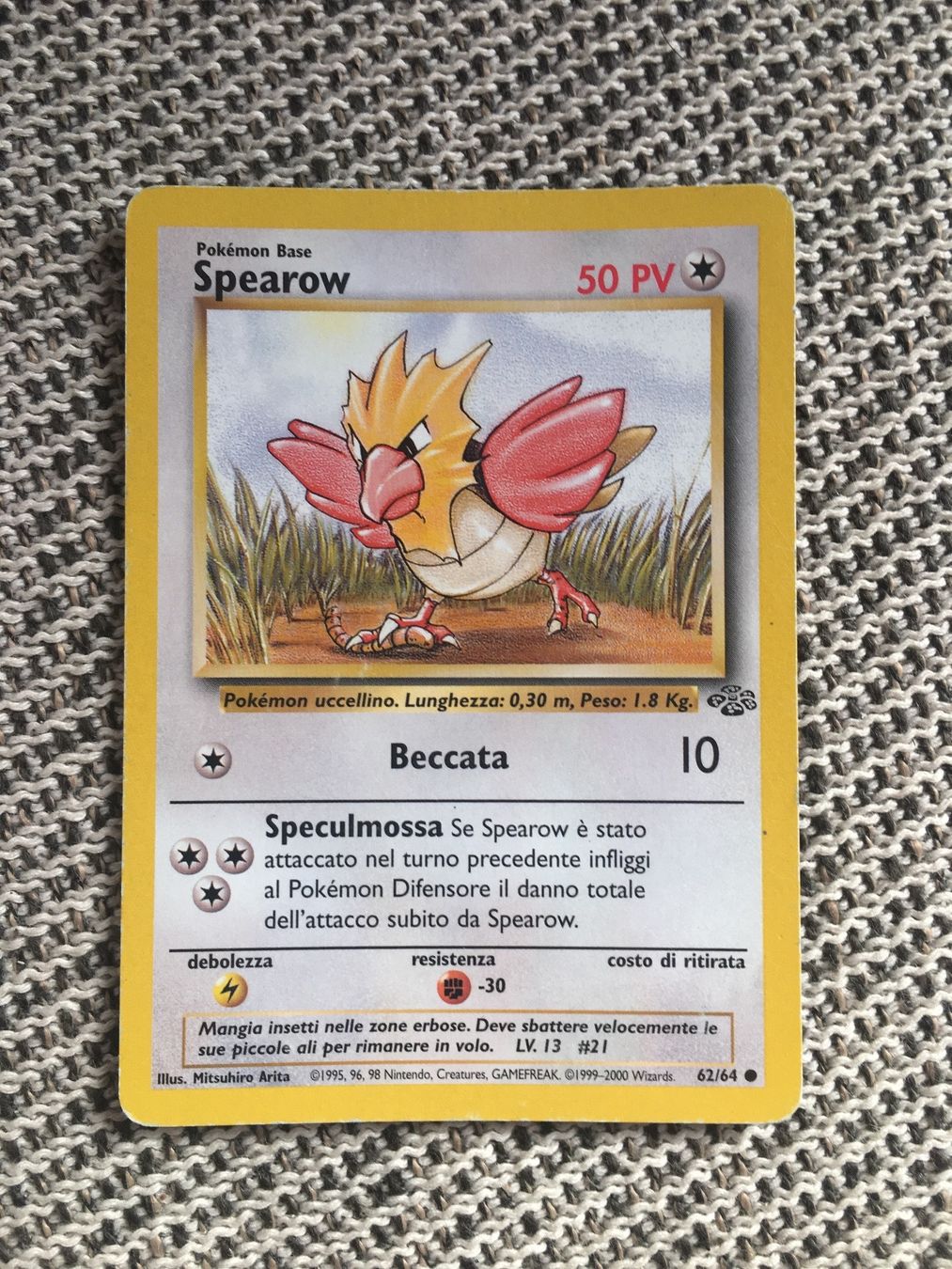 Pokémon Carte collezionabili: Spearow #62 (IT) – Usato da Neuchâtel venduto da Tradeboi