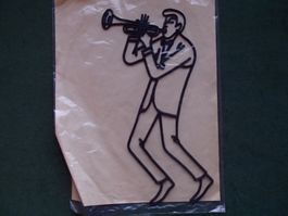 Vintage Wandrelief Trompeter