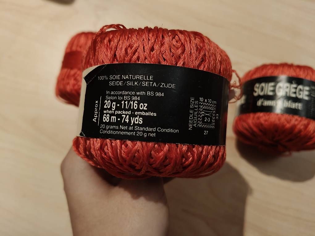 Lana: Seidengarn apricot – Usato da Schiers venduto da ver_ddm2 1