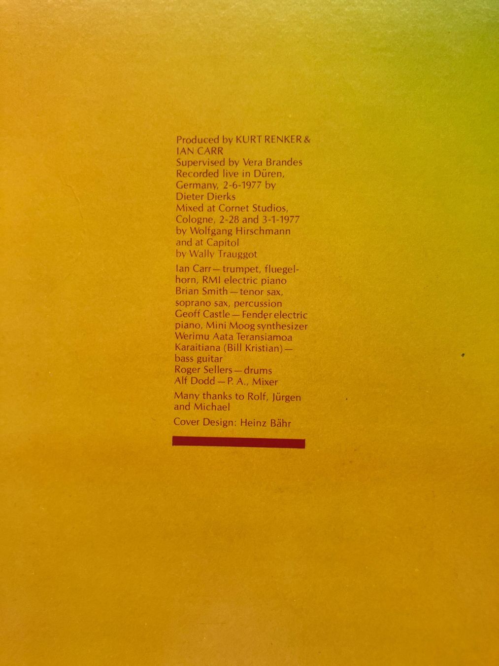 Dischi in vinile: Ian Carr's Nucleus – Usato da Aarwangen venduto da Jukebox3 3