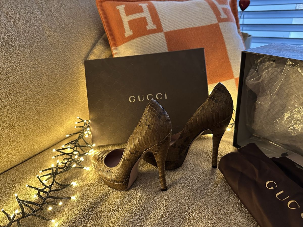 Gucci Damenschuhe: Gucci High Heels aus echtem Python-leder – Neu und originalverpackt aus Adlikon b.Regensdf von E.Prov 3