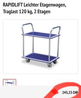 RAPIDLIFT Leichter Etagenwagen, Traglast 120 kg, 2 Etagen