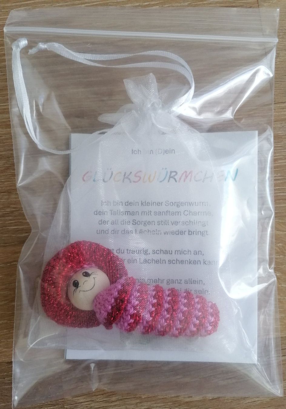 Tutte le decorazioni: Handgemacht Glückswürmchen 3 Stück Rosa – Nuovo e nell'imballaggio originale da Rümlang venduto da TRICE67 5