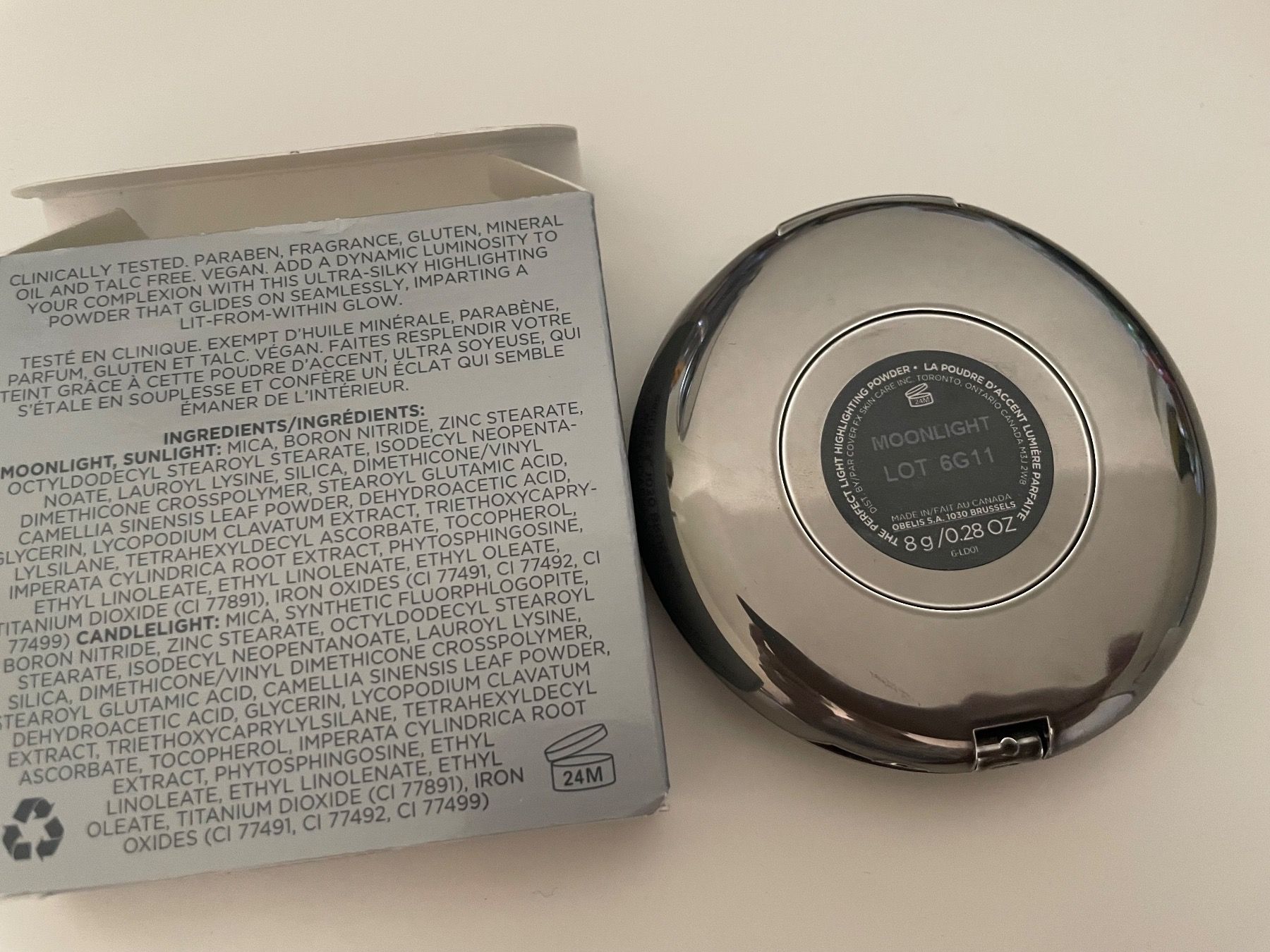 Make-up: COVER FX THE PERFECT LIGHT HIGHLIGHTING POWDER MOONLIGHT – Usato da Zürich venduto da deruja 3
