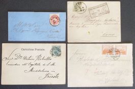 ÖSTERREICH: 4 Poststücke aus ca. 1865–1930