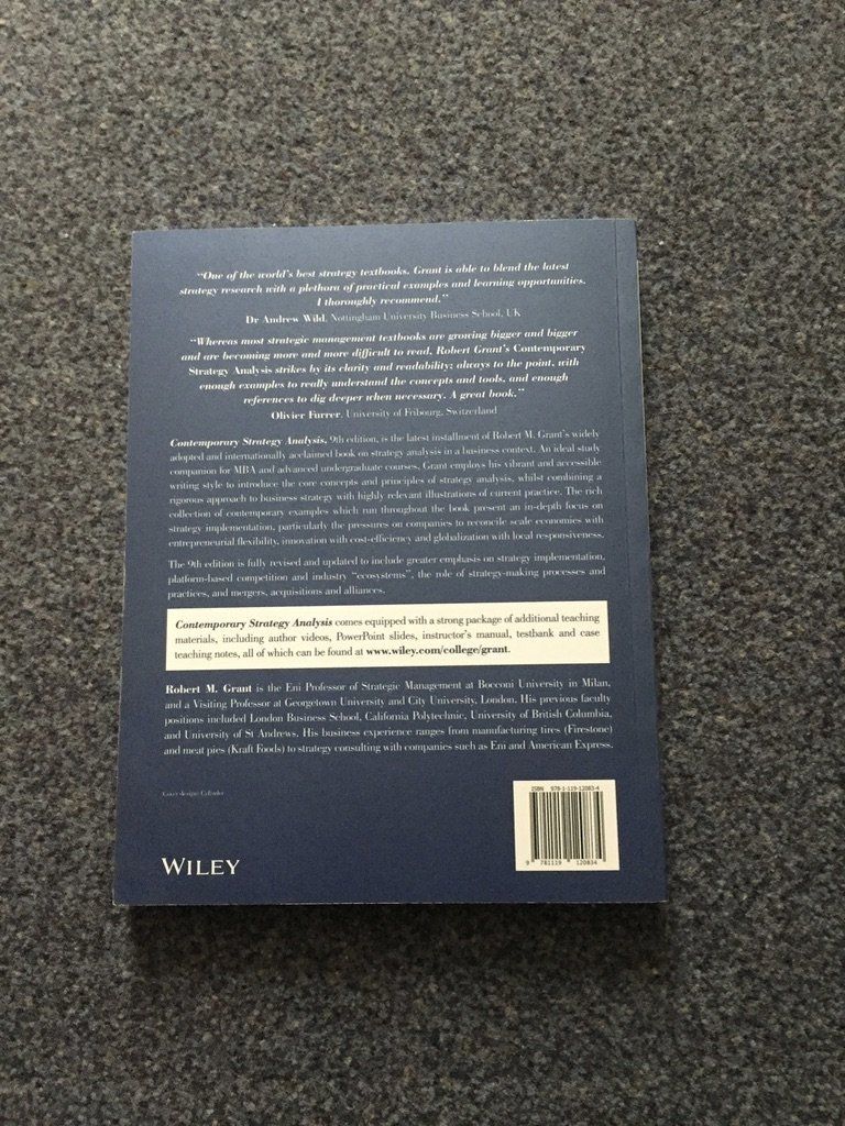 Libri: Business & Karriere Buch - Contemporary Strategy Analysis – Nuovo (secondo la descrizione) da Zug venduto da nikspk 1