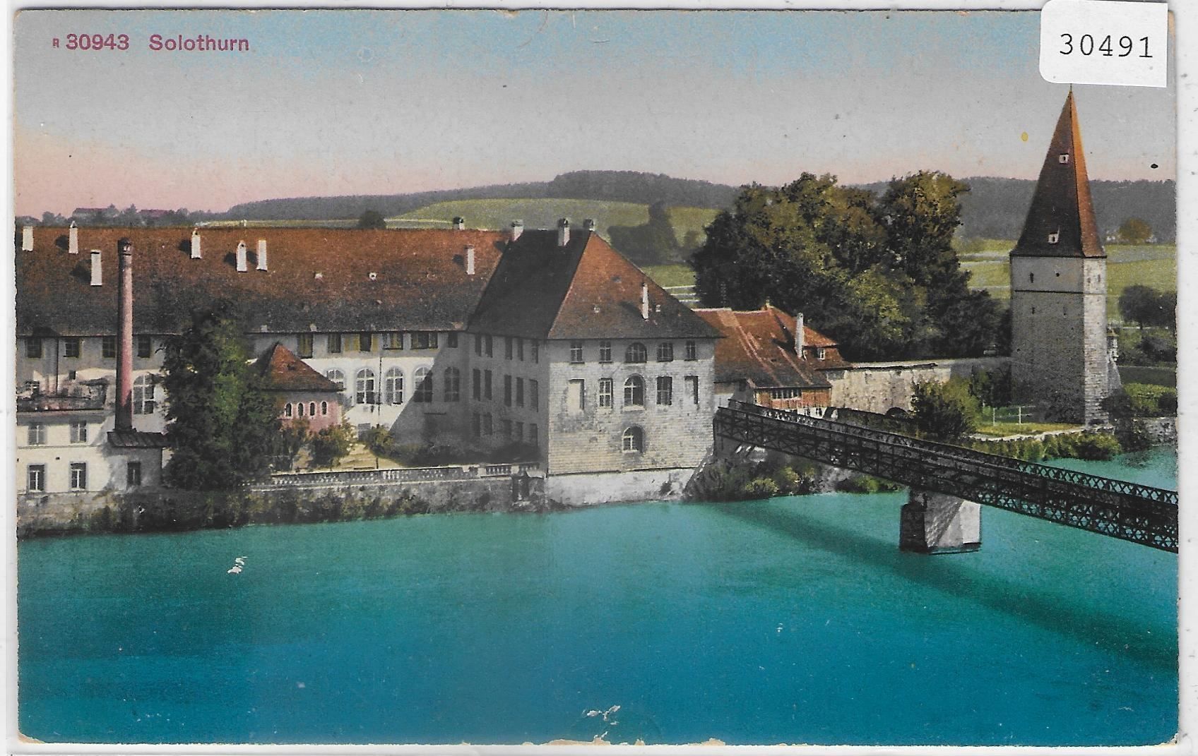 Ansichtskarten: Solothurn - Stadtpartie - Litho – Gebraucht aus Ettingen von Kartenplanet