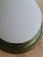 Deckenleuchte, gross, antik, Milchglas, Messing, klassisch