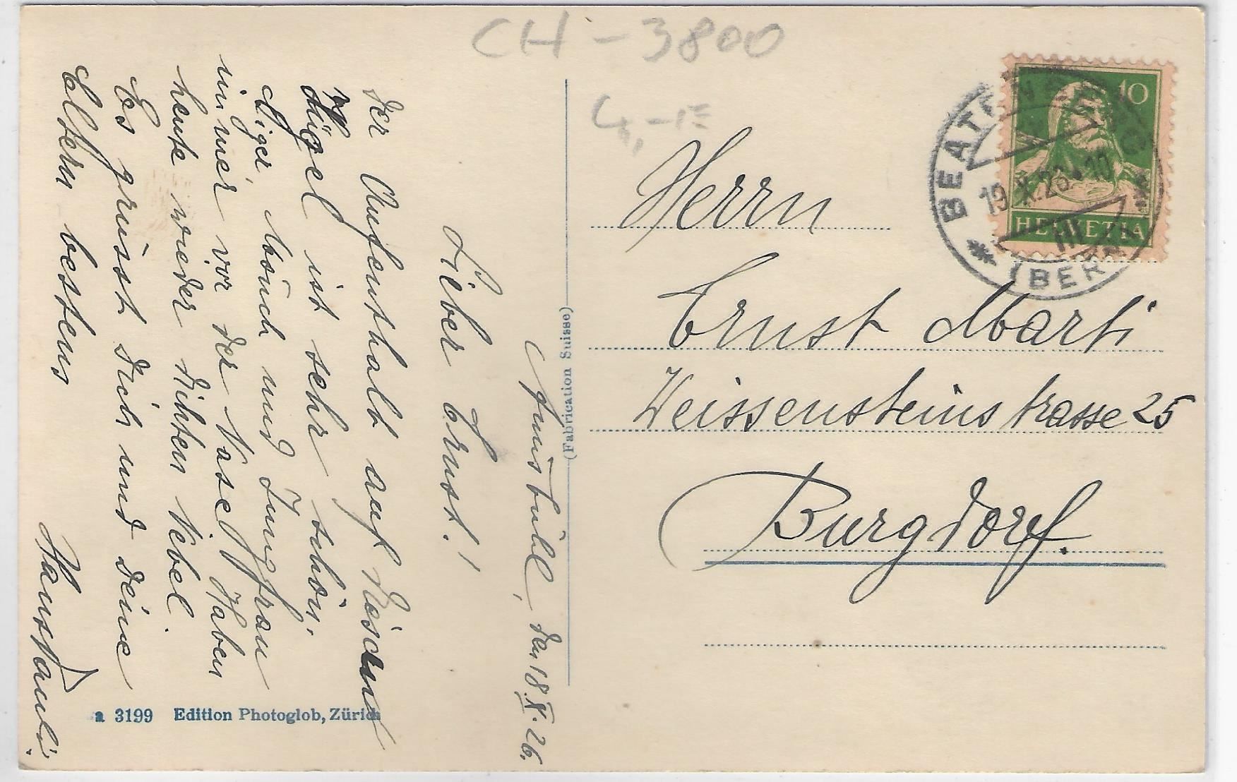 Cartoline postali: St. Beatenberg - Hotel Amisbühl – Usato da Ettingen venduto da Kartenplanet 1