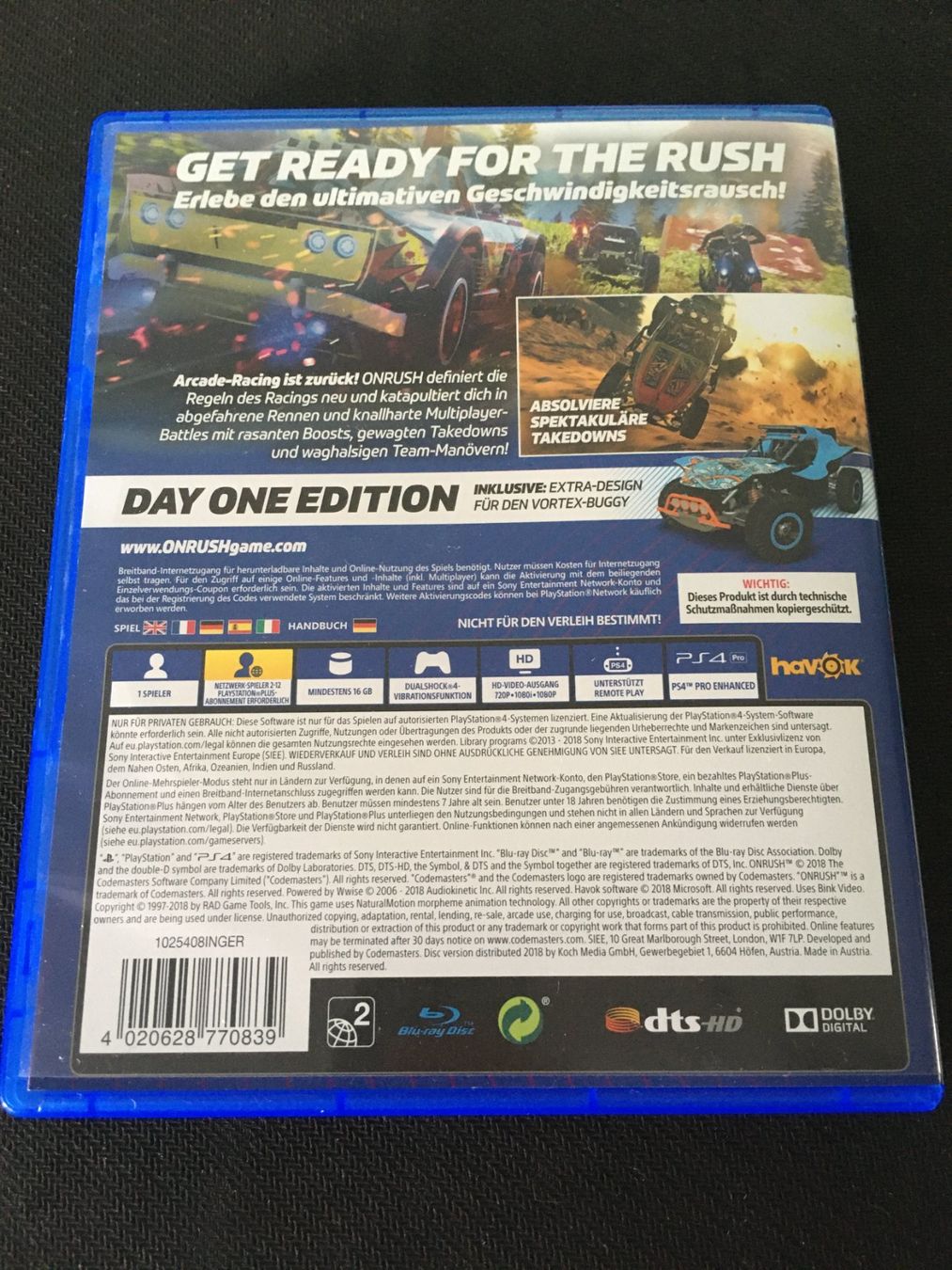 Sony Giochi: OnRush für PS4 / Playstation 4 – Usato da St.Gallen venduto da sjosjo 1