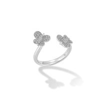 Anello in oro bianco 18k con diamanti naturale
