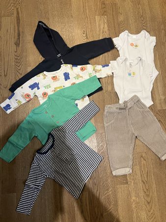 Baby-Jungen-Kleiderpaket, 7 Teile, Größe 74